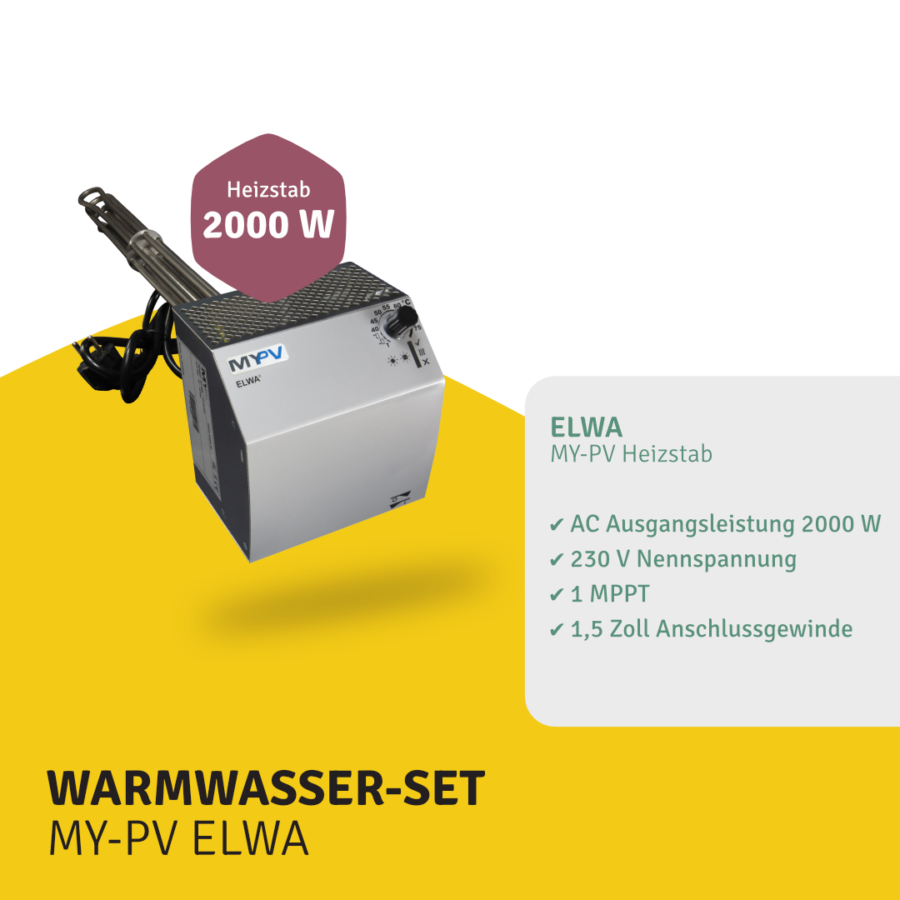 Photovoltaik WARMWASSER-SET | 6 Module, DC-ELWA MY-PV – Bild 3