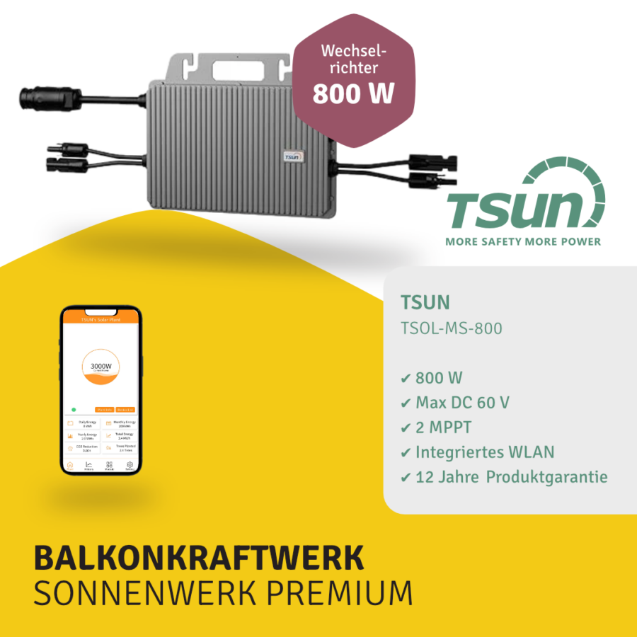 Balkonkraftwerk SONNENWERK PREMIUM | 2 Module – Bild 3